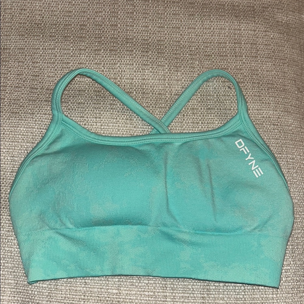 DYFYNE Women's Seafoam Blue Workout Sports Bra